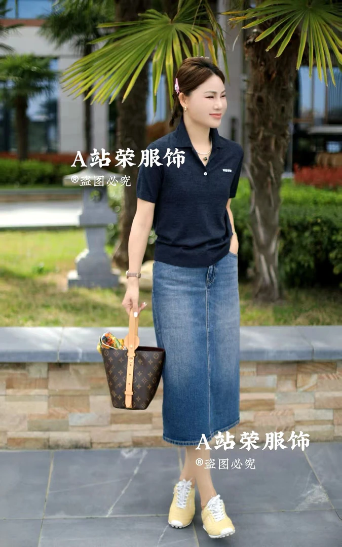 【荣姐精选】随性复古牛仔半裙