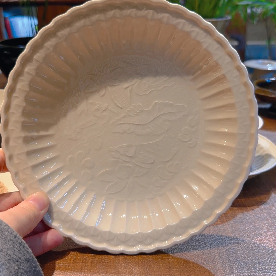 仿古花口壶承 20.5cm  66666666