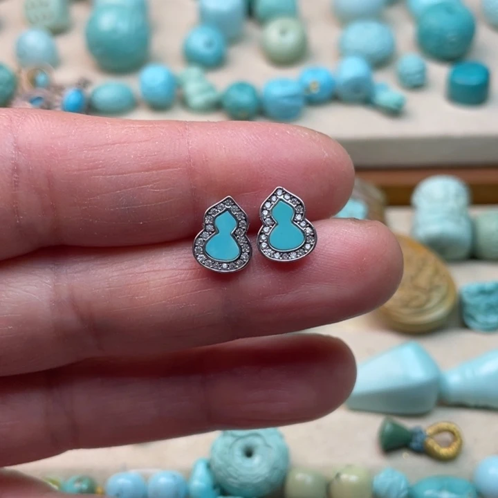 绿松石银S925镶嵌颈饰