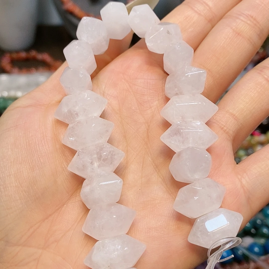 散珠玛瑙/玉髓白水晶双尖