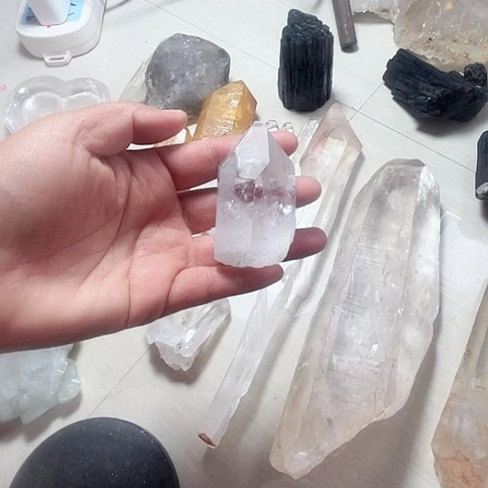 水晶天然水晶原石未镶嵌绿*