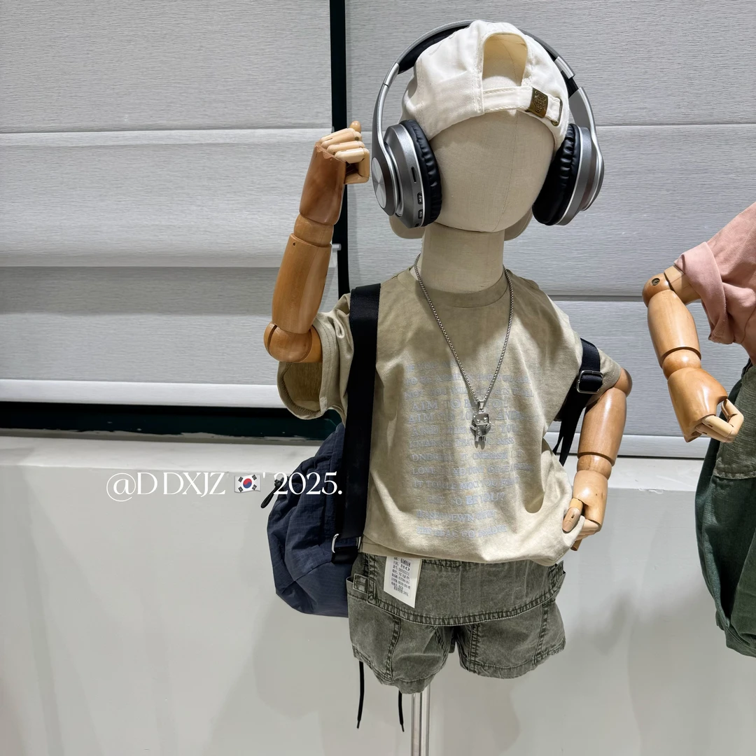 【捡漏】夏季男女宝百搭 韩系无感字母印花炒洗短袖T恤DD35135