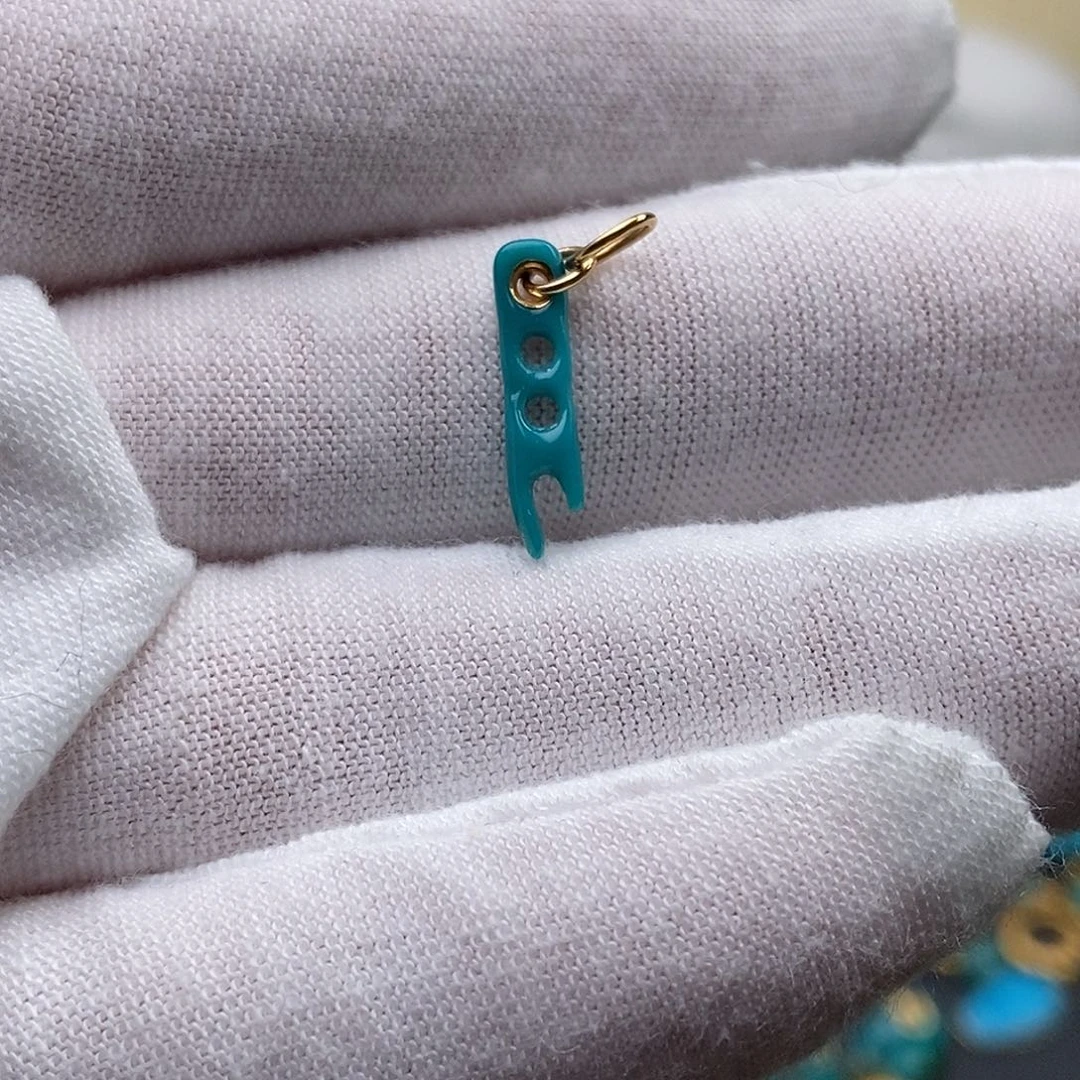 绿松石18K金镶嵌绿松石配饰h