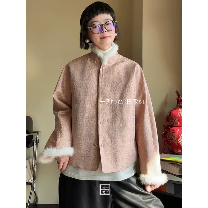 【年服 柔雅与奢华】 吉祥顺遂 织金宋锦纳纱锦桑蚕丝填充外套X5487