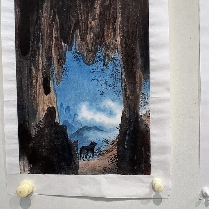 国画苏军老师山水作品