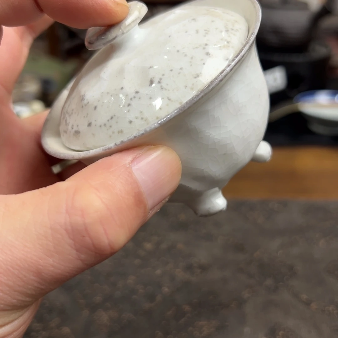 055手工志野盖碗哈哈哈哈哈