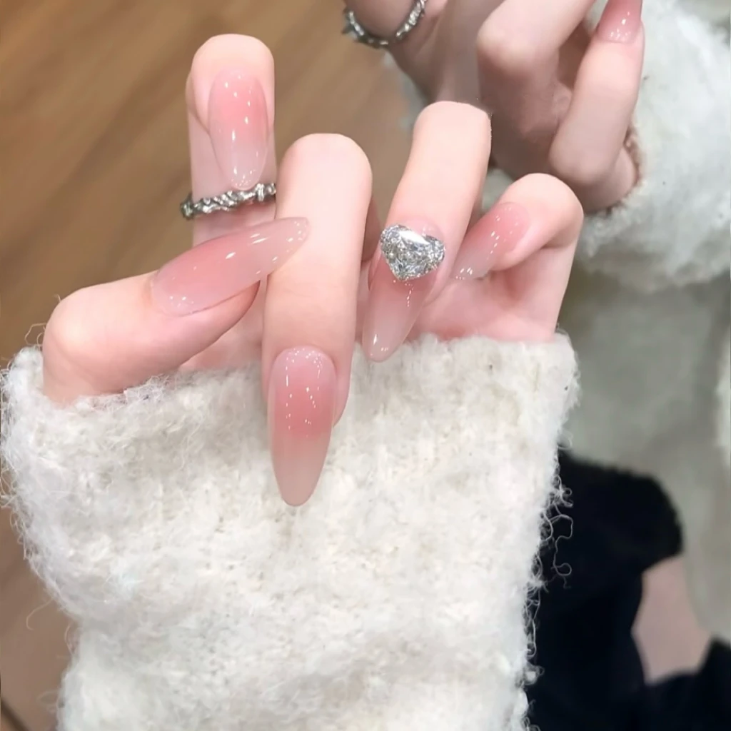 【瞬间心动】手工穿戴甲短款裸色纯色高端高质量甲片新款高级感爆款