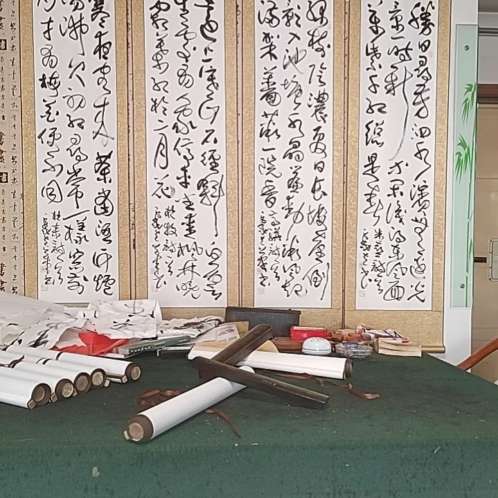 书法春夏秋冬。精裱起来