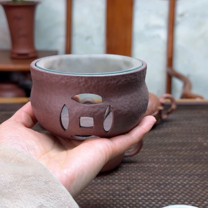 紫砂茶壶S**n温茶炉紫泥全手工