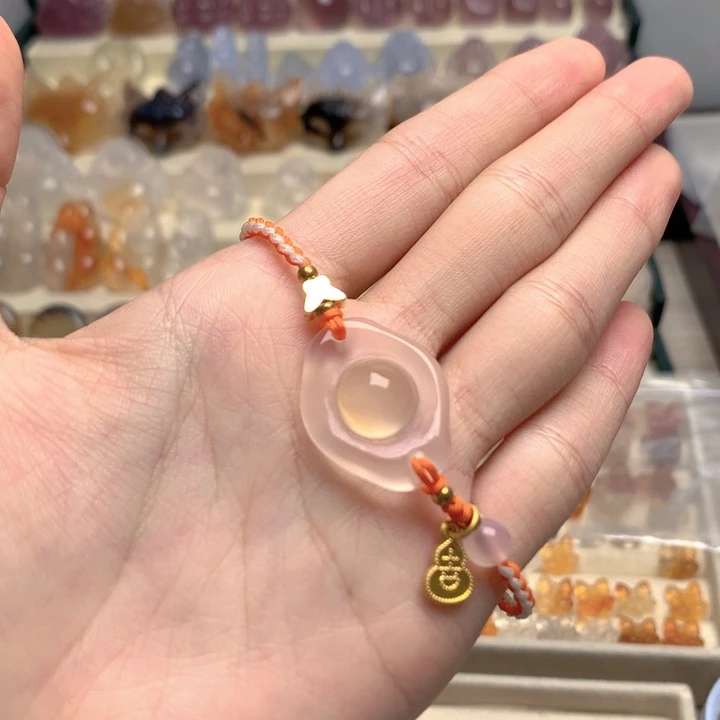 玛瑙/玉髓未镶嵌玛瑙煎蛋手绳
