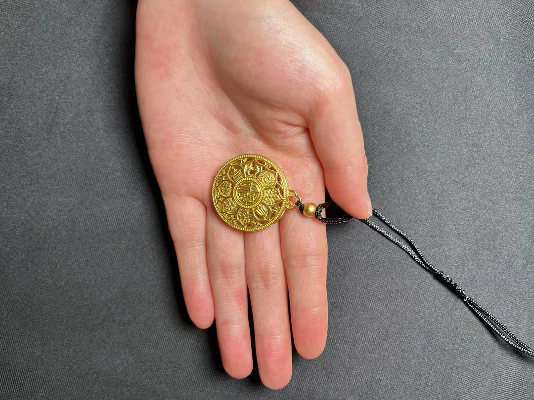 X15-鑫鑫首饰吉祥八宝圆盘吊坠