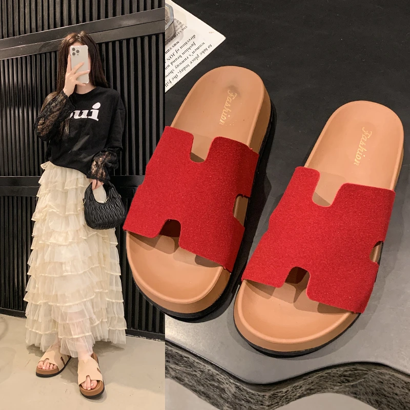 上新（爱玛）2025年女鞋欧若风舒适时尚休闲外穿防滑博肯沙滩