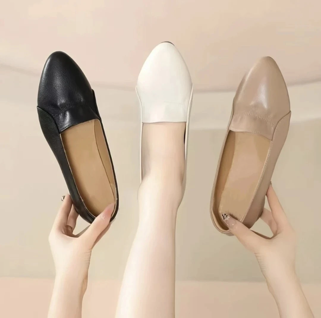 2025新款夏季软底专业鞋女低跟轻职风尖头硫化单鞋舒适百搭慢人风