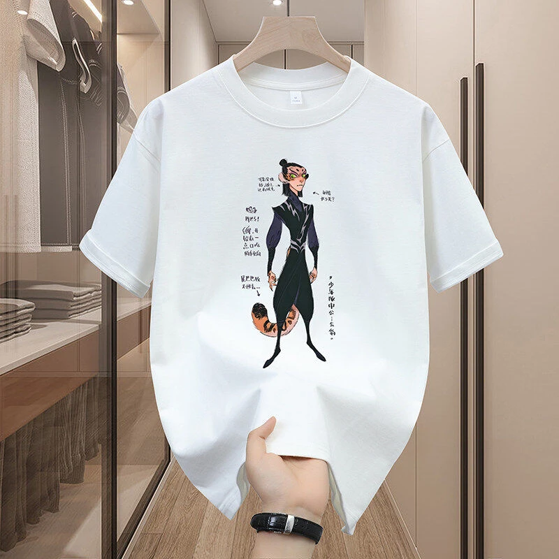 运动上衣短袖短袖tT恤半袖印花白色夏季潮流韩版打底衫常规款130