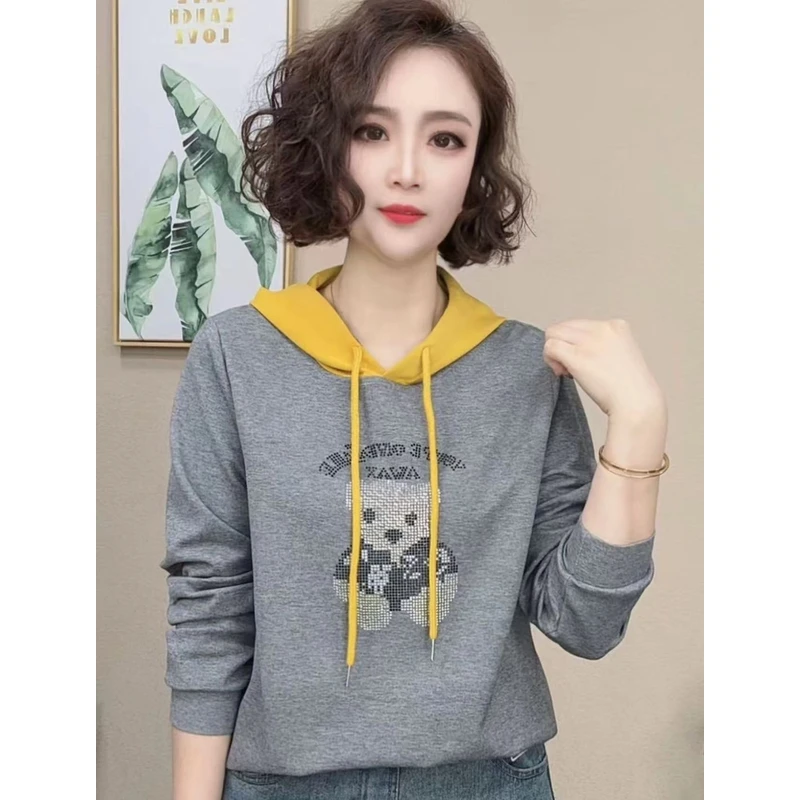 （运费补贴）2025新品时尚洋气百搭连帽女长袖气质减龄显瘦上衣#7