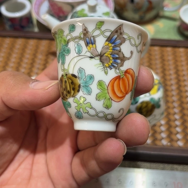 纯手绘精品盖碗杯