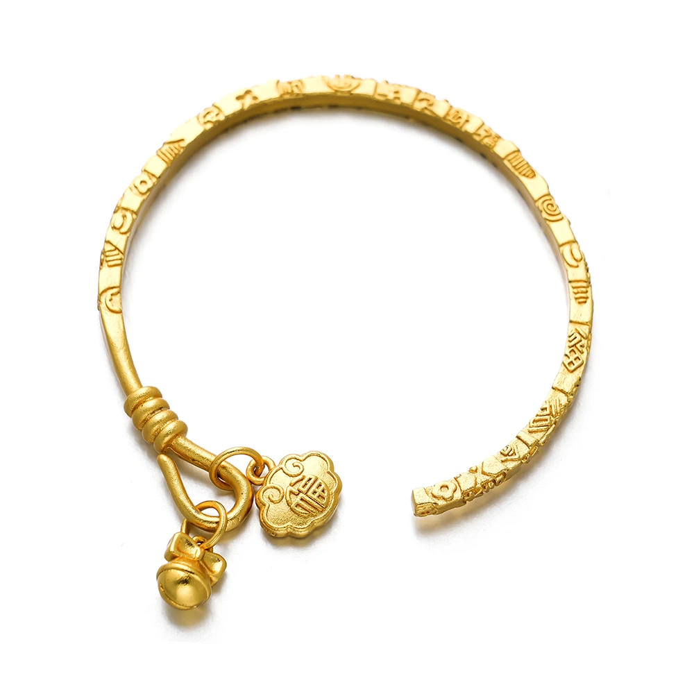 纯铜手镯 吉言手镯细开口镯111
