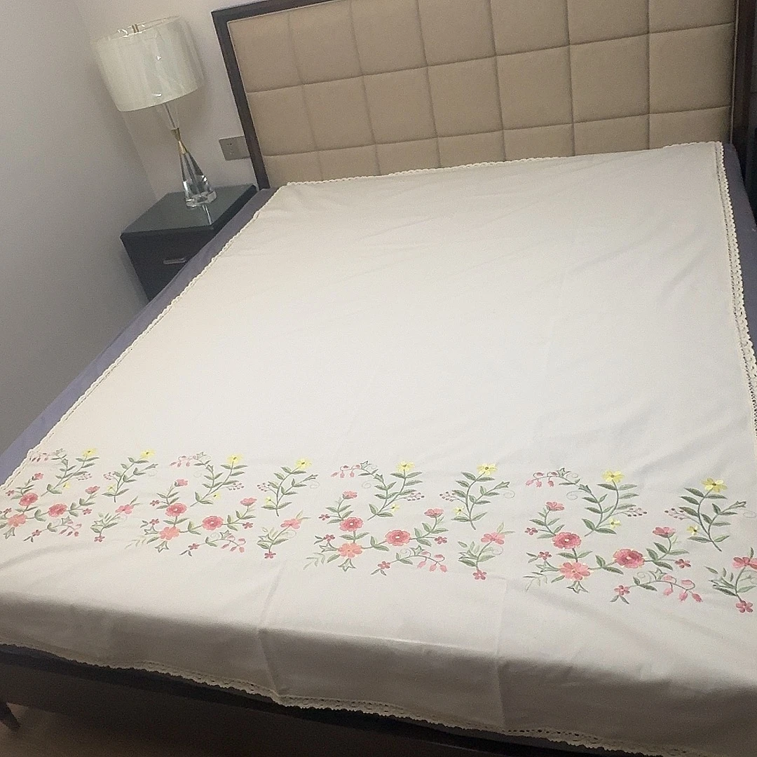 1089款高端汉麻 刺绣 床单尺寸160*230cm