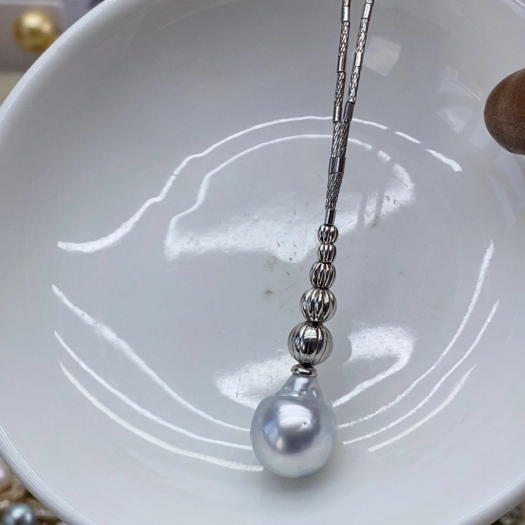 套链银S925镶嵌海水珍珠