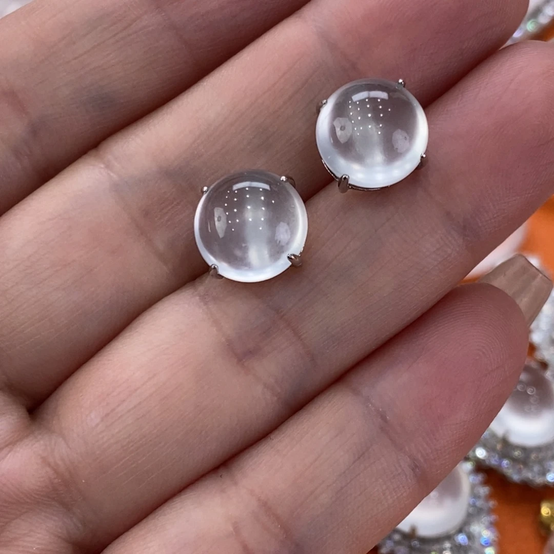 石英质玉吊坠(不含链)银S925镶嵌