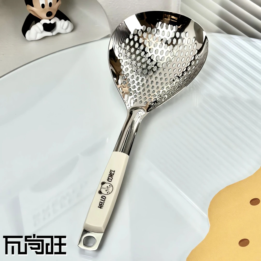 瓦尚旺防锈漏勺过滤器滤水多功能捞勺捞面捞饺子过滤勺捞勺漏斗