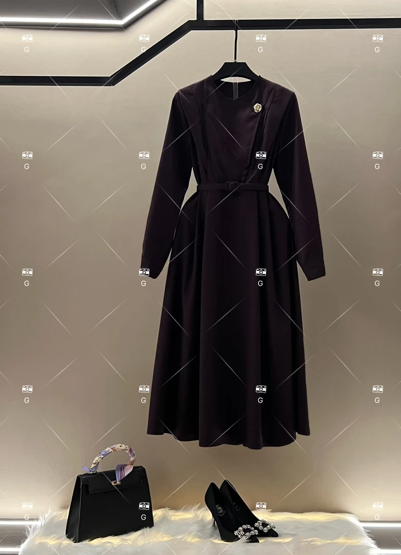 春夏丨设计师轻奢法式印花女士连衣裙 GS-57396
