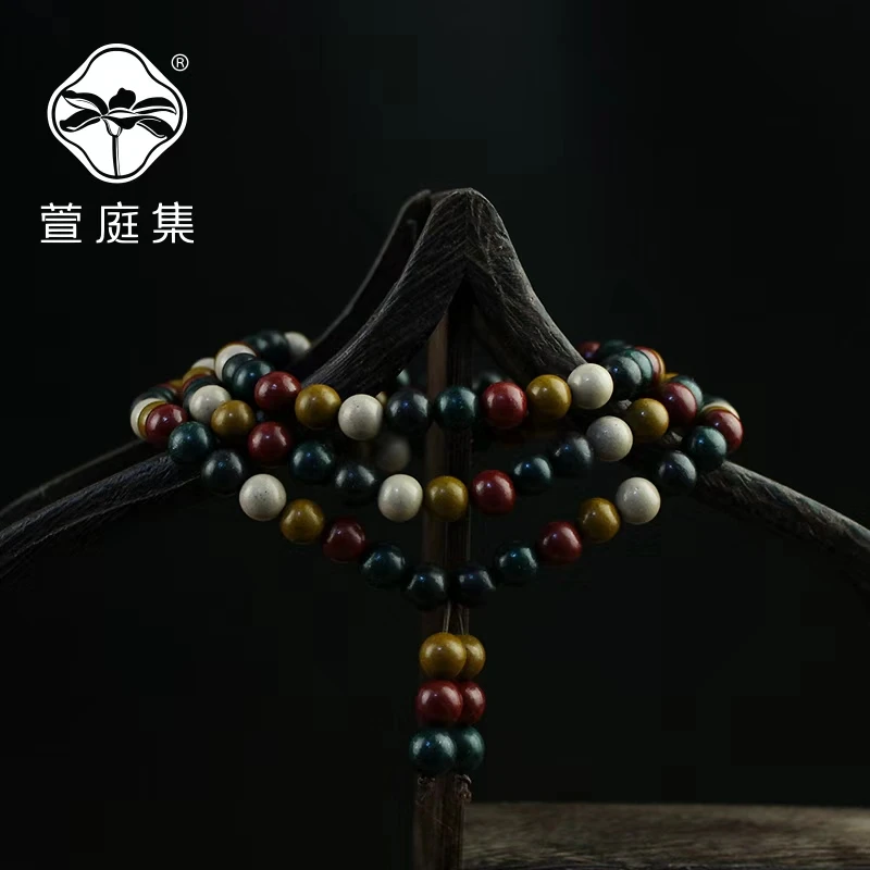 五色五行合香珠 0.8 多圈+1.0单圈