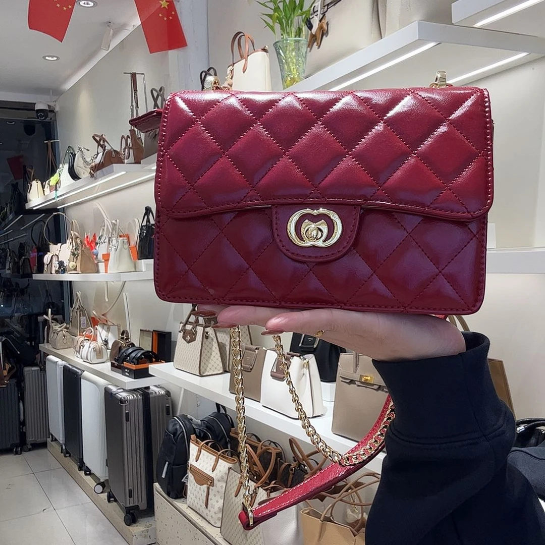 牛剖层皮革稻草人女包斜挎包单肩包