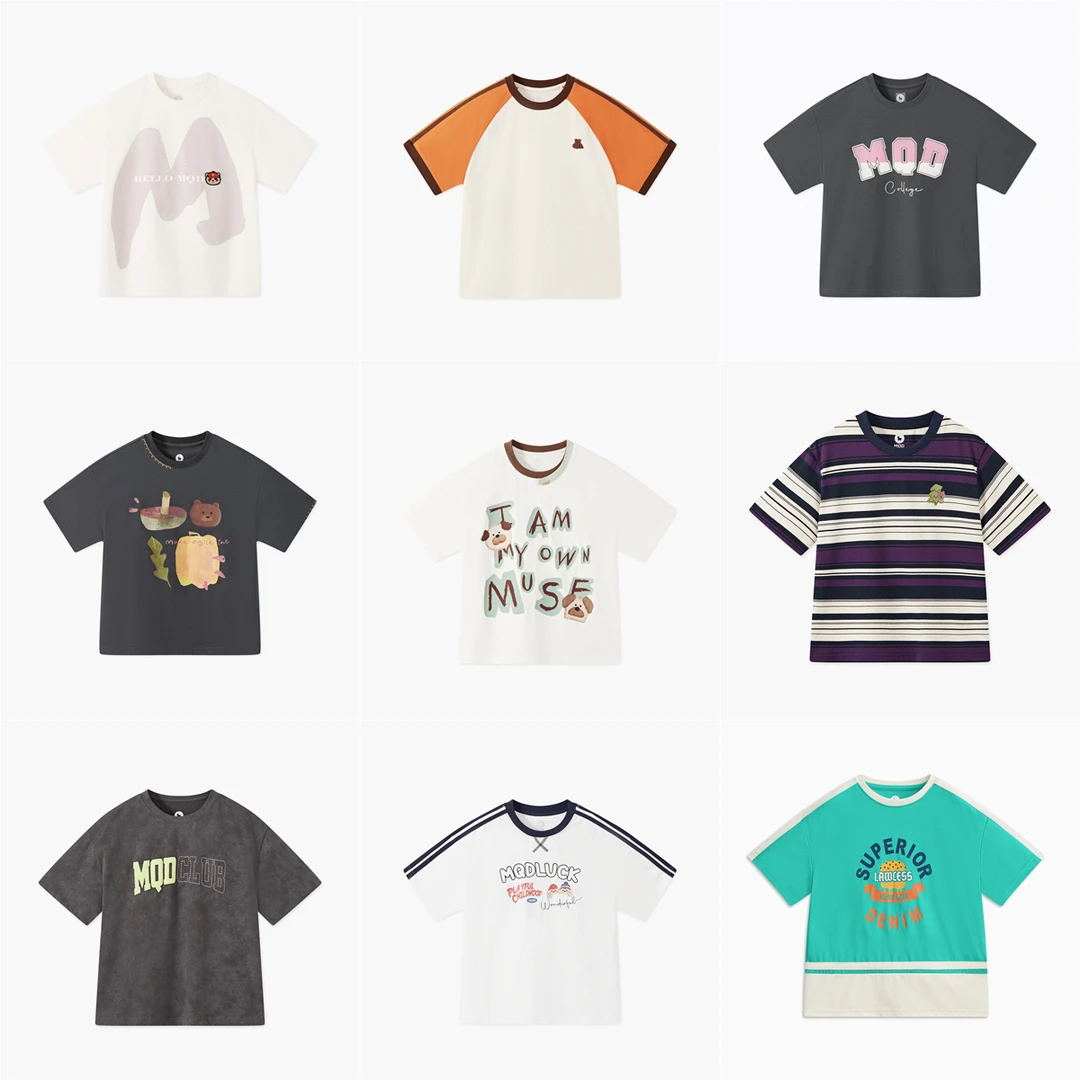 J04【先选尺码，再选颜色】MQD童装夏季新款短袖T恤