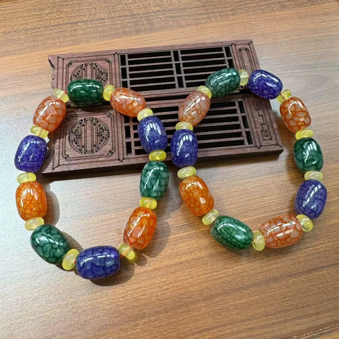 【刘少文】卡12左右真火龙阳时玛瑙手串-MS-E236-多样性只发一件