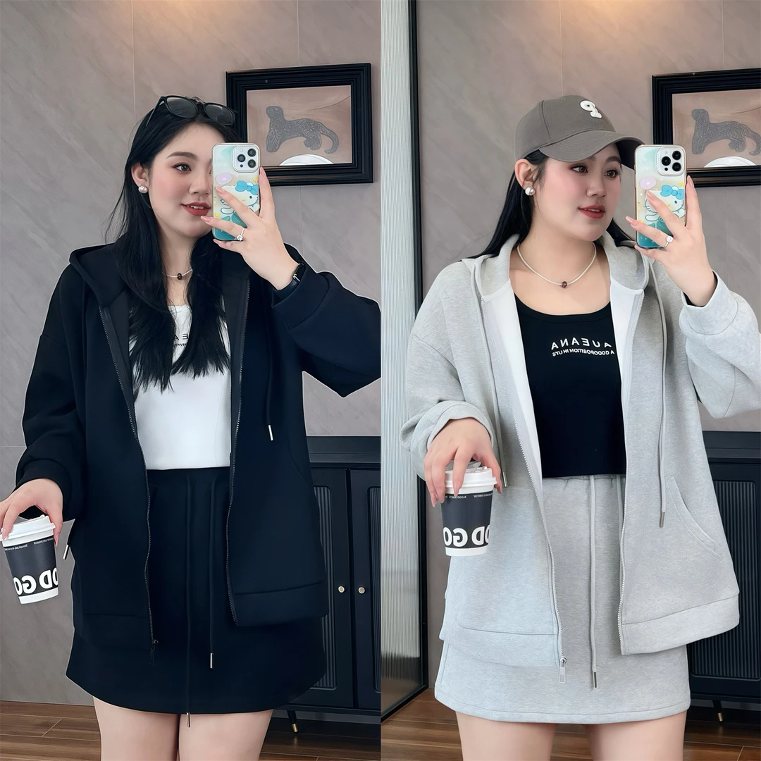 断码捡漏~清秋茶室 / 买手便服运动风两件套11322花契200斤胖mm