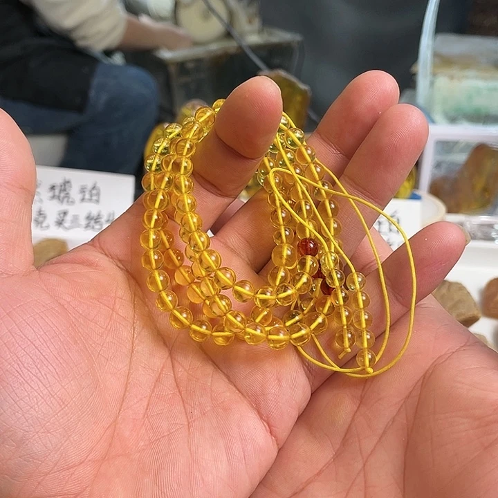 柒***郎琥珀未镶嵌手链天然琥珀蜜蜡