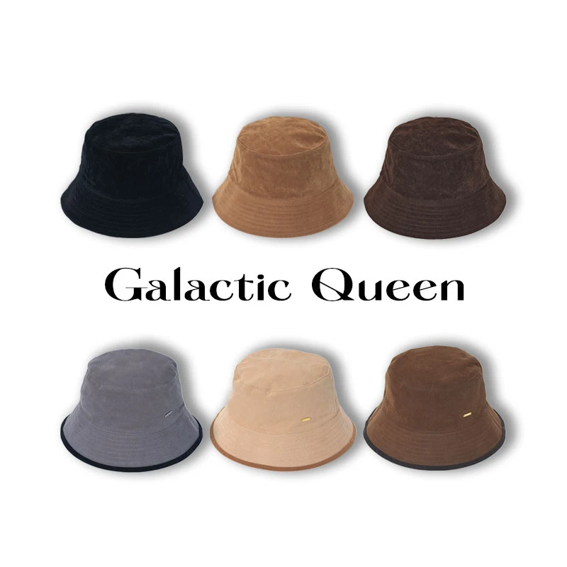Galactic Queen可双面戴早秋新款渔夫帽子素颜百搭可折叠盆帽