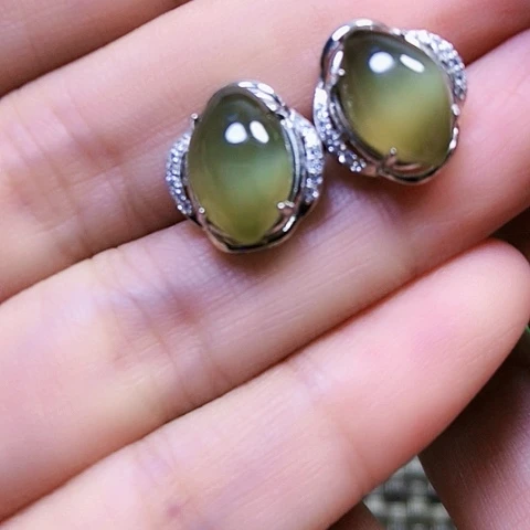 和田玉银S925镶嵌戒指