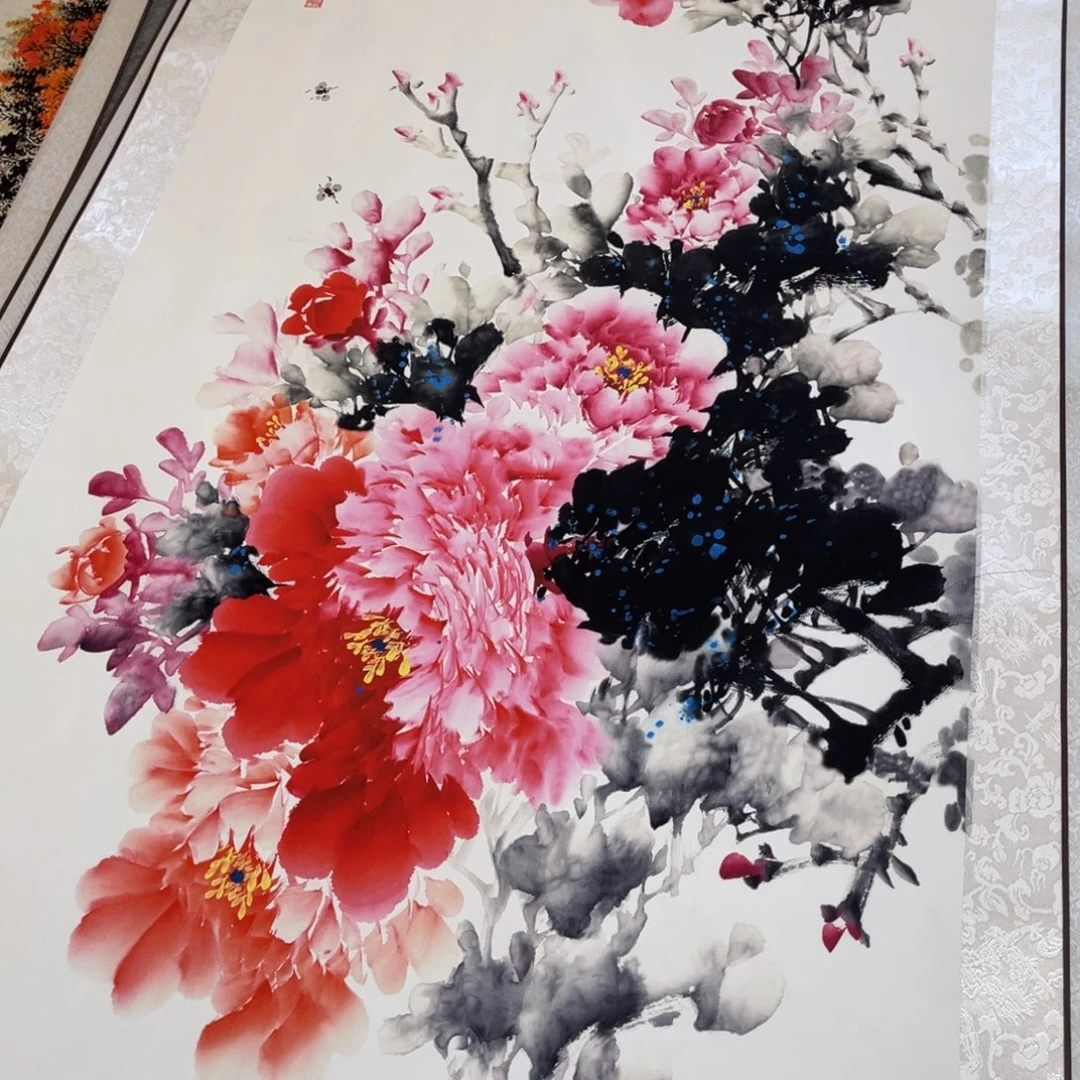 富贵满堂四尺横幅东方美学装饰画180*70