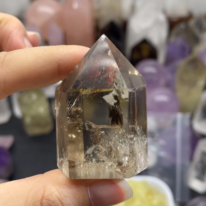 7未镶嵌水晶茶水柱带彩