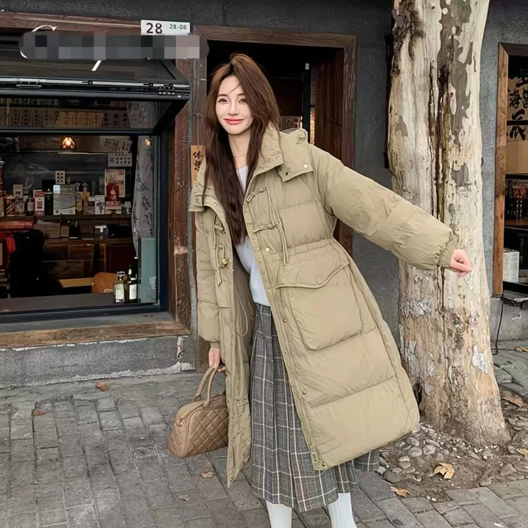 冬款时尚国风氛围感羽绒服少淑版中长款外套8174款