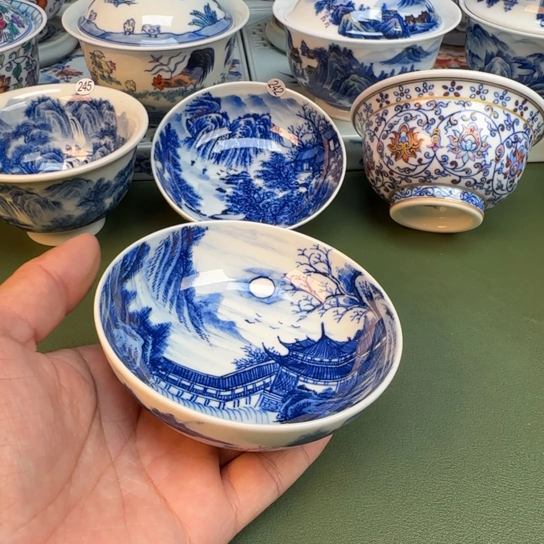 纯手工纯手绘茶具石头287