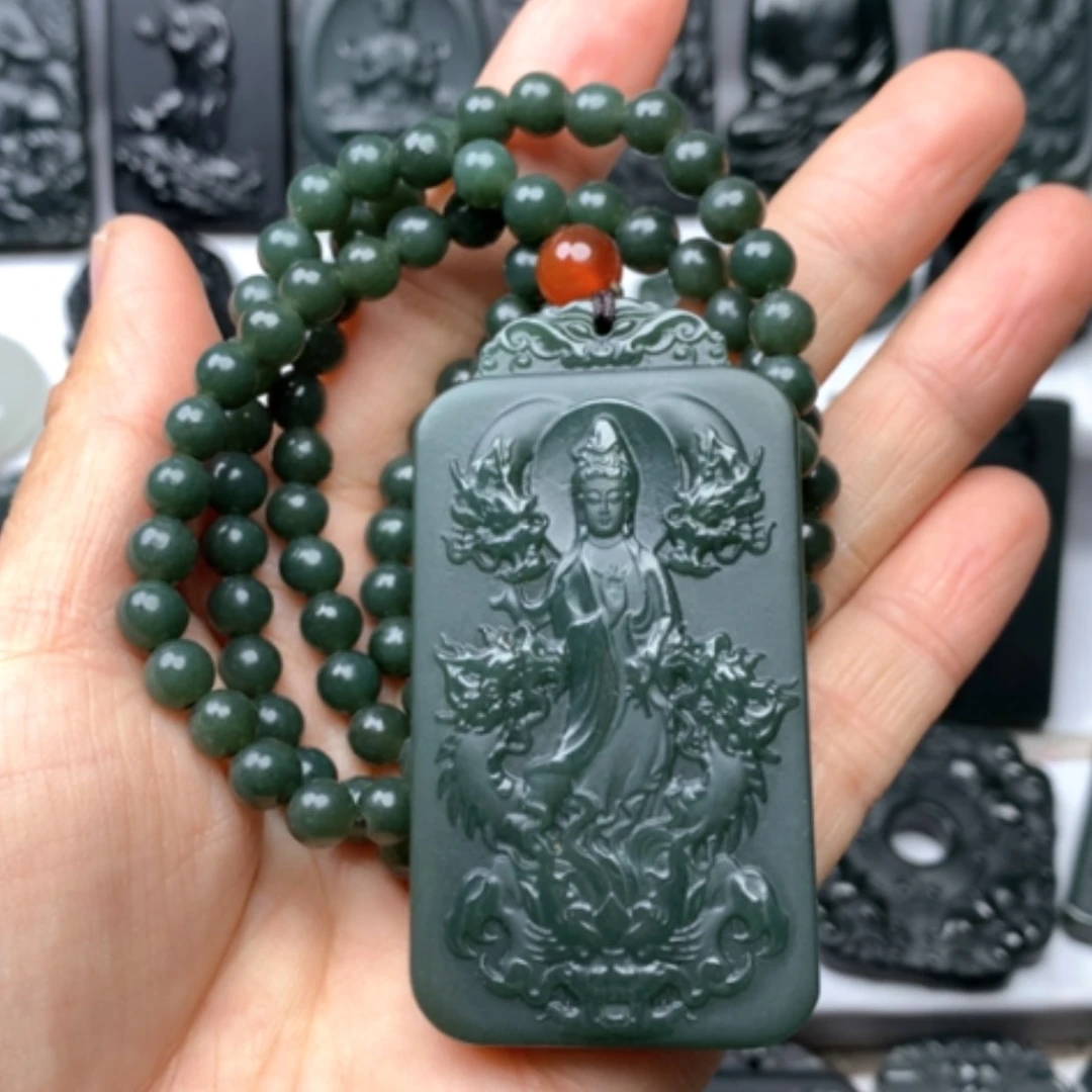 【闪购商品】和田玉颈饰未镶嵌双面雕刻