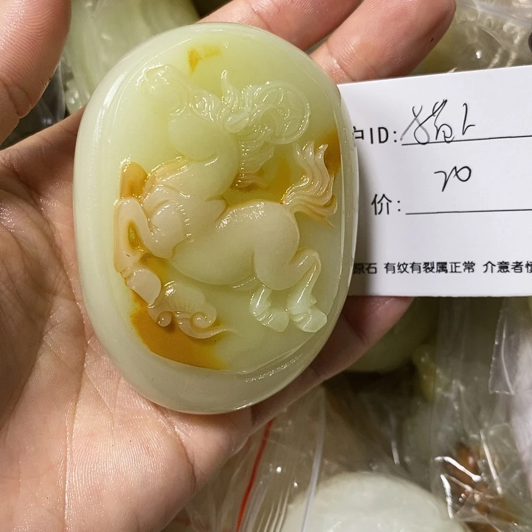 石材猎**哥古青石手把件