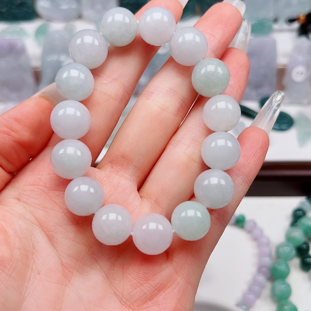 翡翠未镶嵌颈饰卡13手串