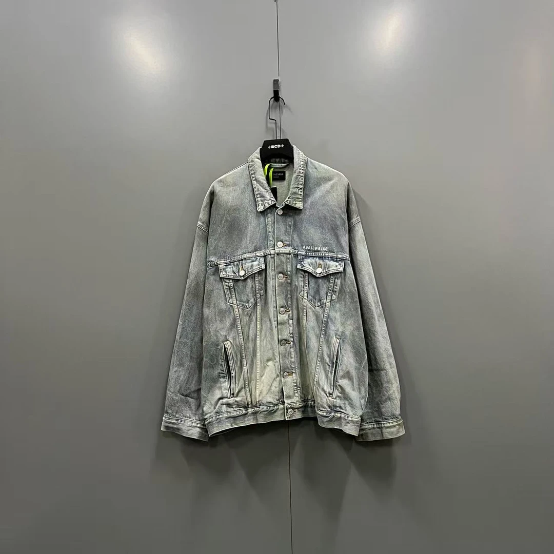 未使用 Balenciaga/巴黎世家 水洗做旧牛仔外套2码/13800/C611862