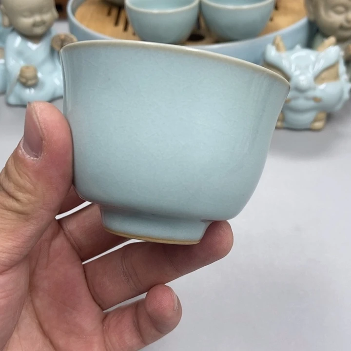 瓷花****？天青色赵琳老师铃铛杯