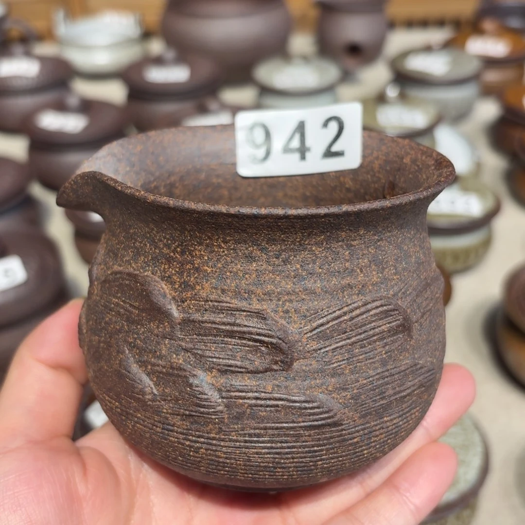 老***茶粗瓷茶具素胎无釉