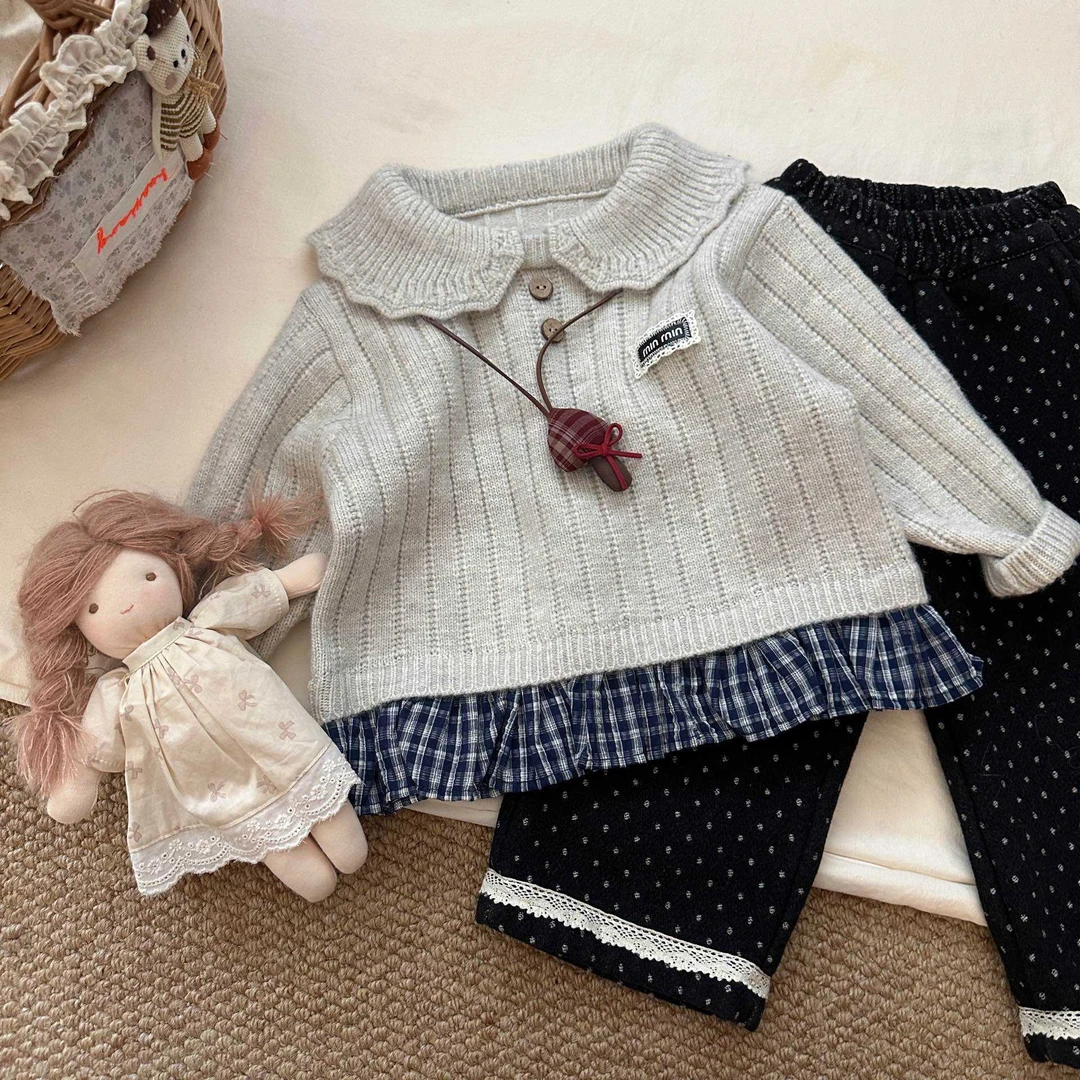 XM-811-儿童时尚洋气百搭学院风毛衣（冬款）