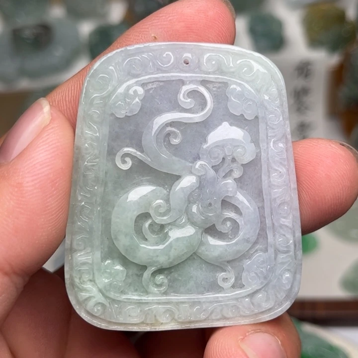 颈饰未镶嵌翡翠仿古龙