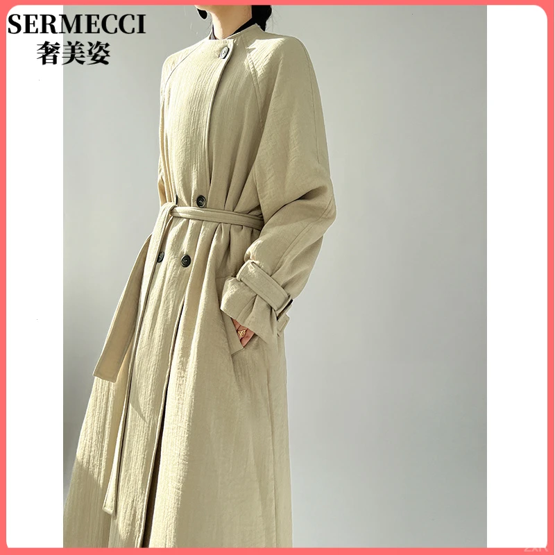 高端高级感轻奢气质羽绒服女超长款2025冬新款系带保暖加厚外套女