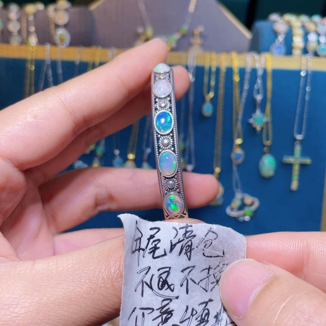 欧泊手镯）银S925镶嵌?****?