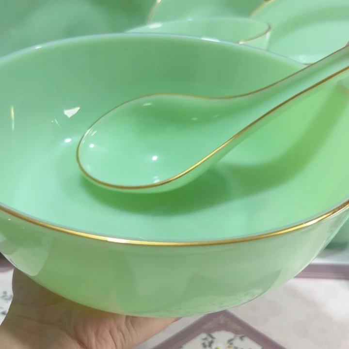 瓷景德镇陶瓷汤碗➕汤勺