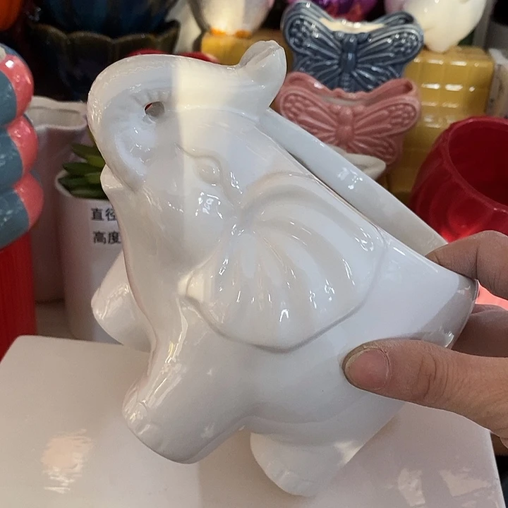 陶盆有孔 瑕疵针孔漏釉介意勿拍外高 12外口10